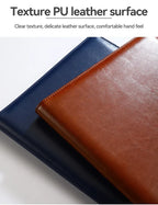 1PC A4 Size Texture PU Leather Multi-Functional Business Folder with Clip Pen Holder And Card Slots for Office Sales Bank Meetin