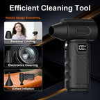 9000KRPH Mini Turbo Air Blower Ergonomic Grip Compact Cordless Compressed Air Duster Handheld Jet Fan for Keyboard Home Dust