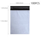 Waterproof Shipping Bags 25x35cm - Extra Strong 0.9mm Grey Poly Mailers, Tear-Resistant Self-Adhesive Envelopes for Secure Packa