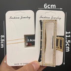 50pcs Hairpins Barrette Packing Paper Card for DIY Girl Small Grab Clip Hair Claw Display Card Hair Accessories Retail Price Tag