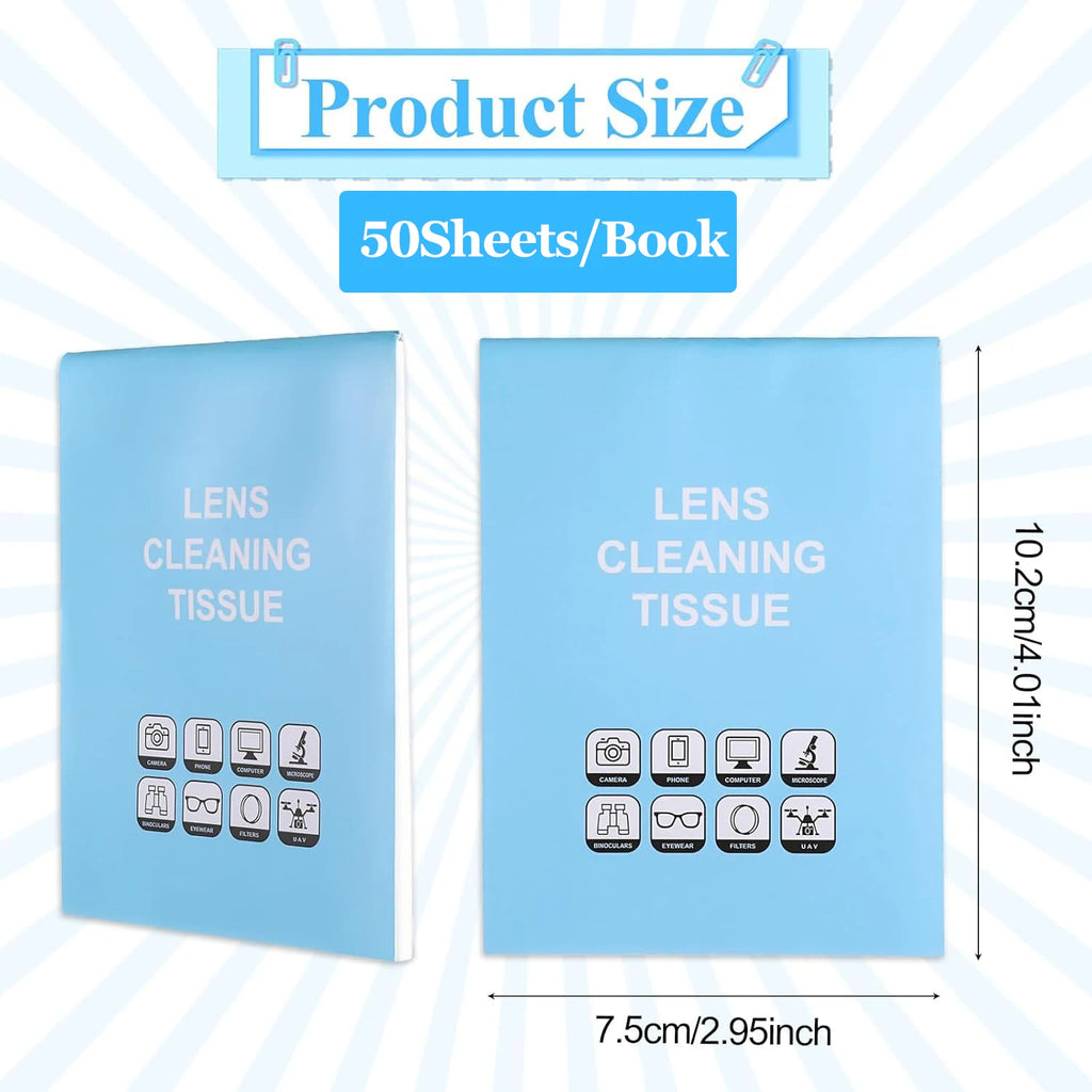 Lens Cleaning Tissue Paper Lens Cleaner Papers Tissue for Microscope Camera Len Glasses Computer Screens Electronic Screens