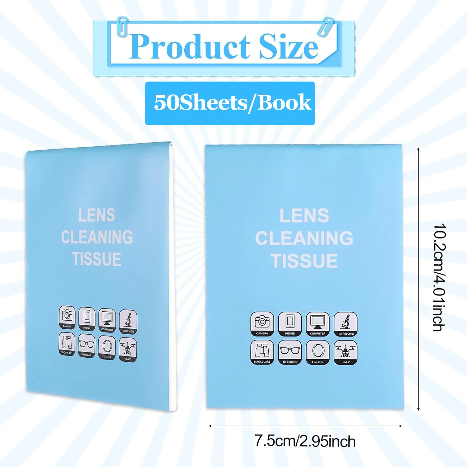 Lens Cleaning Tissue Paper Lens Cleaner Papers Tissue for Microscope Camera Len Glasses Computer Screens Electronic Screens