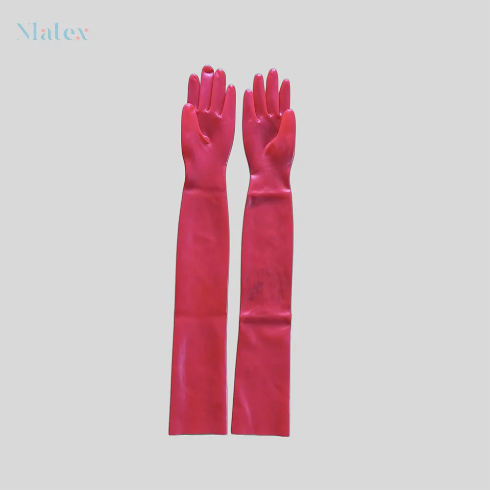 Stylish Unisex Latex Long Gloves - Durable, Natural Material, Versatile Use