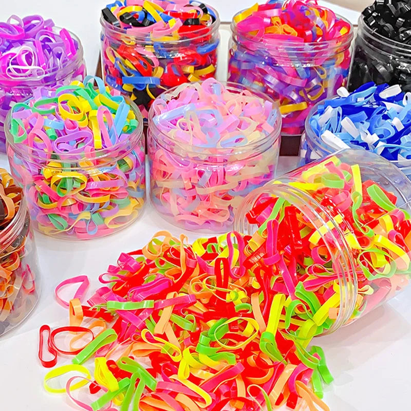 500PCS Upgraded Thickened Elastic Hair Bands For Women Girls Durable Hair Tie Not Easy To Break Rubber Bands Hair Accessories
