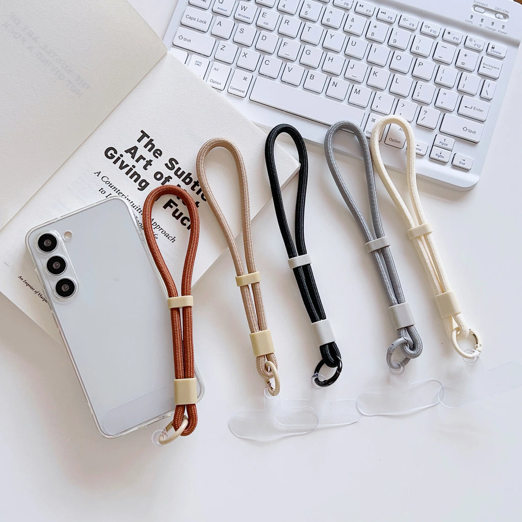 Short Adjustable Phone Strap Anti Slip Anti Fall Wrist Strap Phone Case Universal Connector Piece Accessory Lanyard Pendant