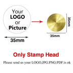 Custom Brass Wax Seal Stamp Personalized LOGO 25/30/40/50mm Round/Square Wax Sealing Head For Wedding Invitation Card Decor Seal