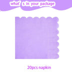 Light Purple Birthday Party Supplies Lavender Paper Cup Plate Napkin Tablecloth for Kids Birthday Wedding Baby Shower Decor