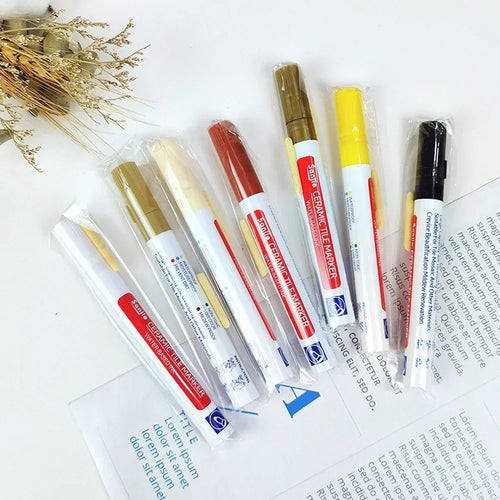 1-10Pcs 10 Colors Waterproof Tile Floor Marker Pen Wall Grout Pen for Kitchen Bathroom Ceramic Seam Paint Gap Repair Tools