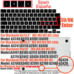 Multi-Language Keyboard Protector Compatible with for MacBook Air/Pro M5-M4 A2779,A3434,A3241 | Arabic, FR, RU, ES, IT Layouts