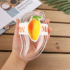 10pcs Creative Mango Shape Disposable Dessert Cake Plastic Cup DIY Cake Cream Mousse Packaging Box With Clear Cover