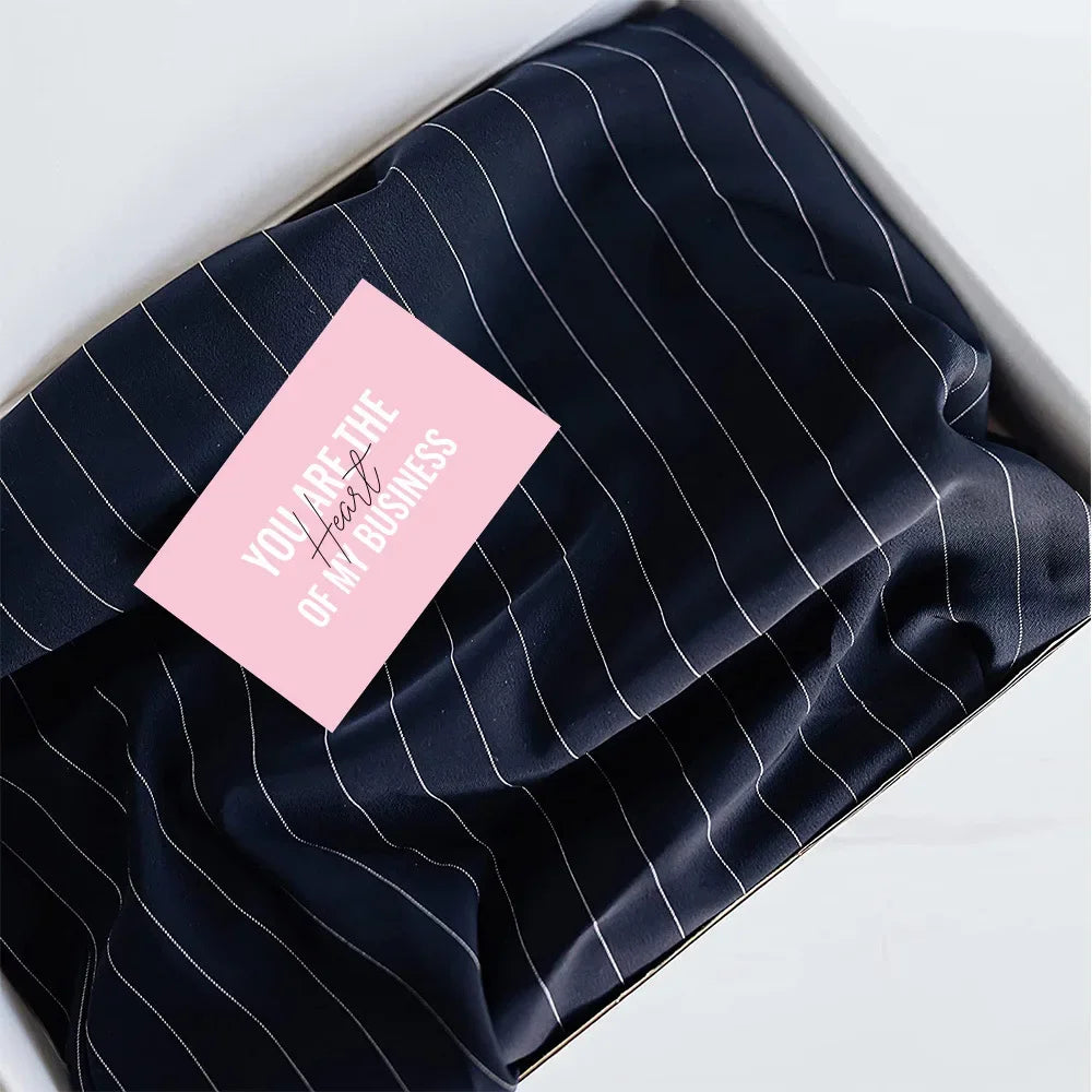 50pcs Pink Double Sided Thank You Cards for Small Business Gift Card Party Decoration Supplies Greeting Cards Package Decoration