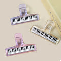 1Pc Music Style Piano Pattern Transparent Acrylic Clip Piano Score Fixed Binder Clamp Office Folder Student Test Paper Organizer