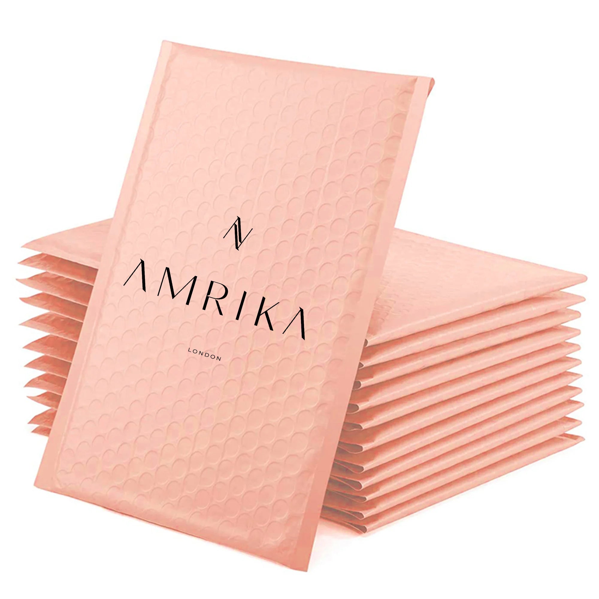 50pcs Poly Bubble Envelope Bags with Logo Printed Padded Shipping Envelopes With Bubble Mailing Bag Shipping Gift Packages Bags