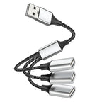 USB Cable Splitter HUB Extentions 2/3/4 Ports Phone Charger Power Adapter OTG Multiple Expander Charging Docking for Computer