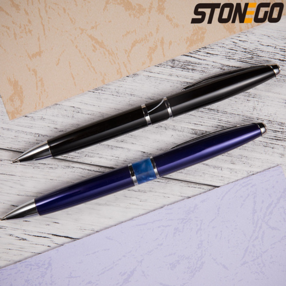 STONEGO Fashion Wallet Pen Short Paragraph Gift Travel Pocket Pen Mini Pocket Short Clip Metal RollerBall Pen Travel Pocket Pen