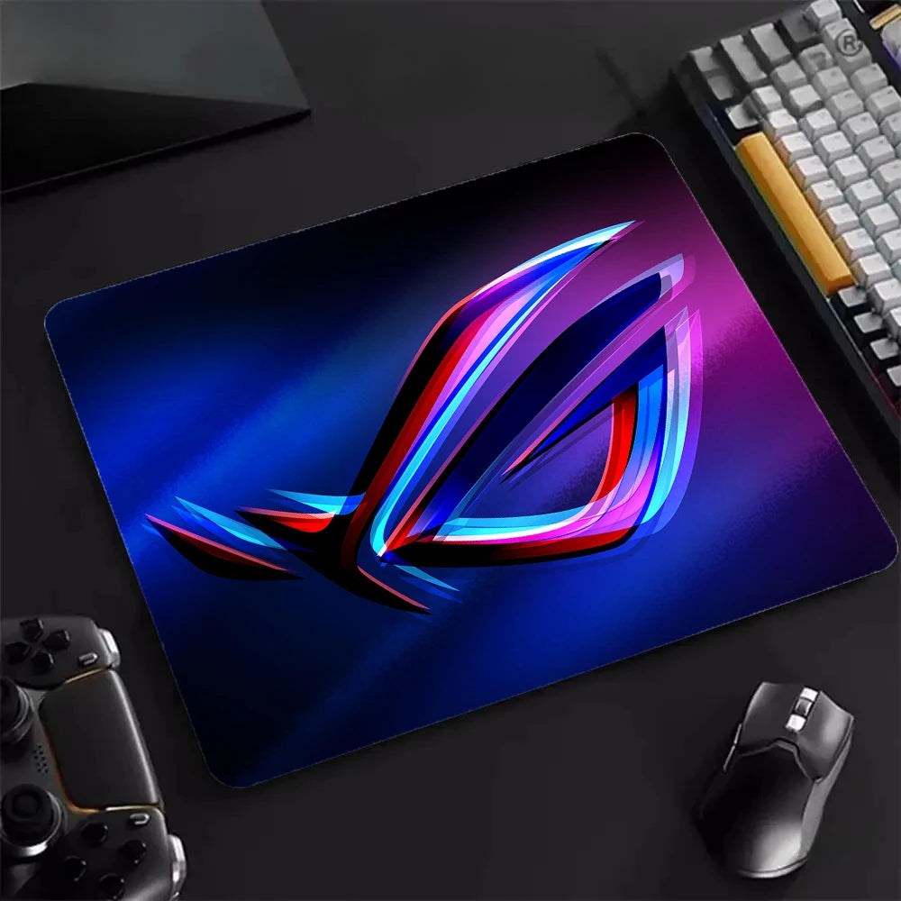 AS-US ROG Game Player Square Mousepad Small Size Home Desk Protector Mat Washable Desktop Mouse Pad Anti-slip Rubber Table Mats