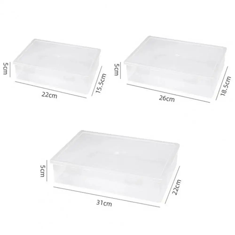 1Pc Transparent Storage Container Plastic Dustproof Box Stationery Jewelry Portable Large Capacity A4 A5 File Organizer Supplies