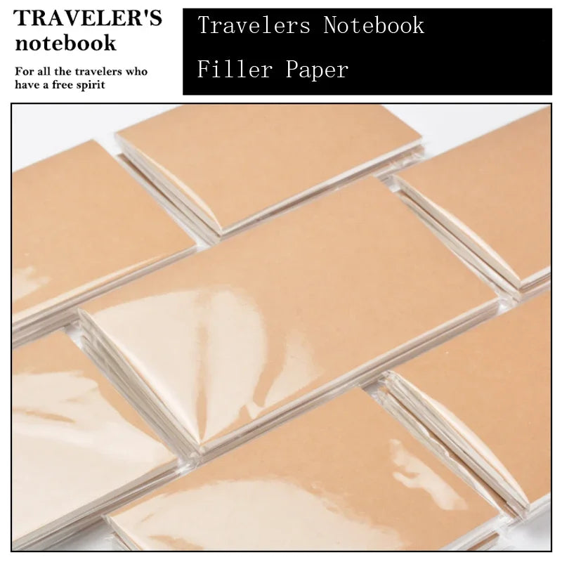 Fromthenon Filler Papers For Travelers Notebook Blank Gird Month Week Plan Retro Notebook Refill Core Vintage Stationery