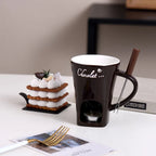 130ml Chocolate Fondue Mug Melting Cups Hot Pot Ceramic Melted Cups Butter Warmer Heating Tea Light Melt Pot for Candy Chocolate