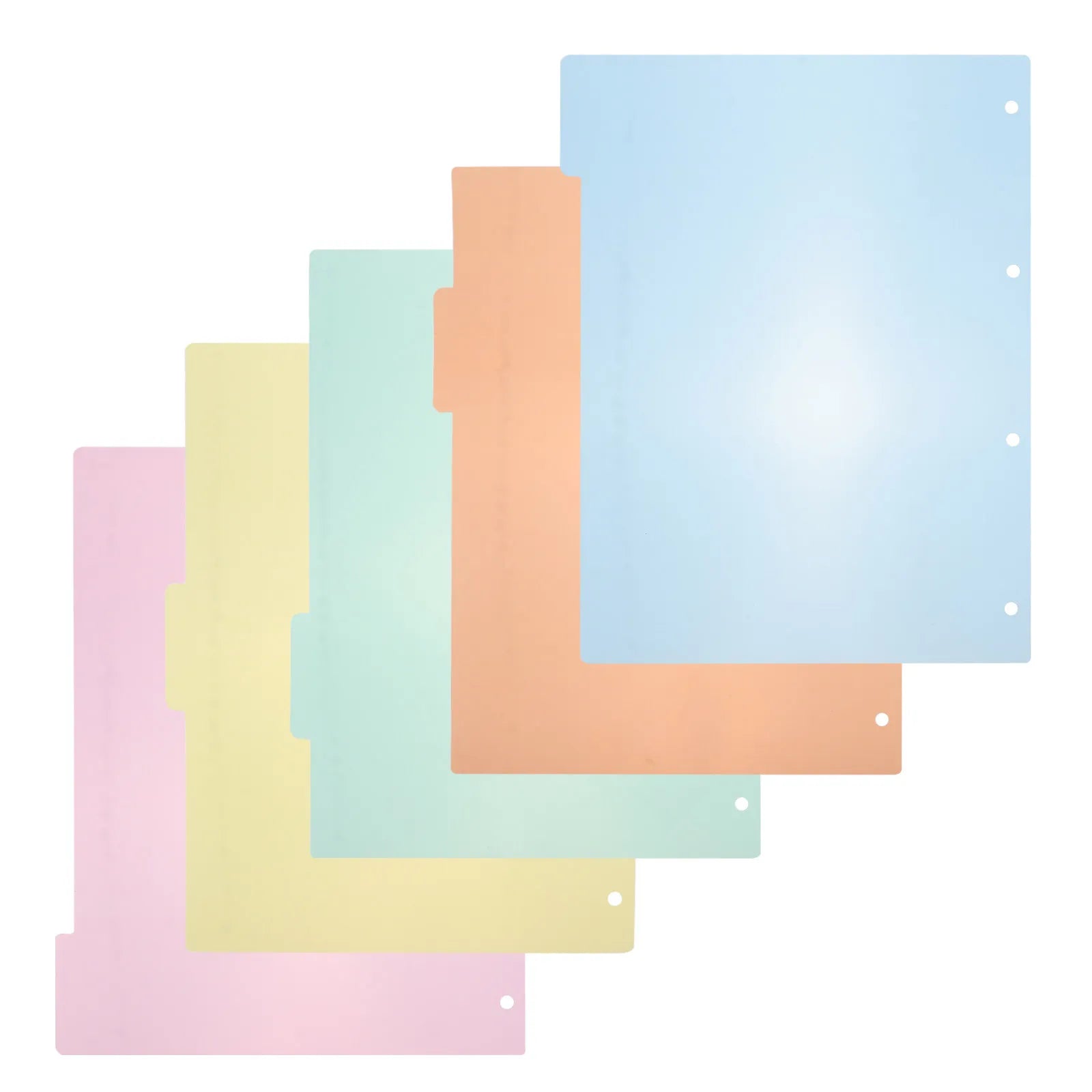10Pcs Plastic Index Divider Tabs Multicolor Smooth Surface Easy Use Office Index Tabs Binder Dividers Label A4
