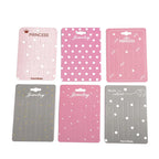 50pcs 6.6x11.5cm Hair Clips Jewelry Display Card Blank Kraft Paper Card Hairclip Price Tag Hairpin Packaging Cardboard Holder