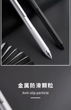 4 In 1 Multifunction Luxury Pen, 0.7mm 3 Color Ballpoint 0.5mm Mechanical Pencil, Gravity Sensor Metal Retractable Pens Długopis