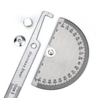 High Precision Stainless Steel Protractor Angle Gauge 180 Degrees 0-10CM Adjustable Semicircle Protractor Angle Measuring Tool