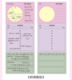 80 Sheets Cartoon Brief Scrapbooking Memo Pad Simple INS Message Paper Student List Notes School Stationery Journaling supplies