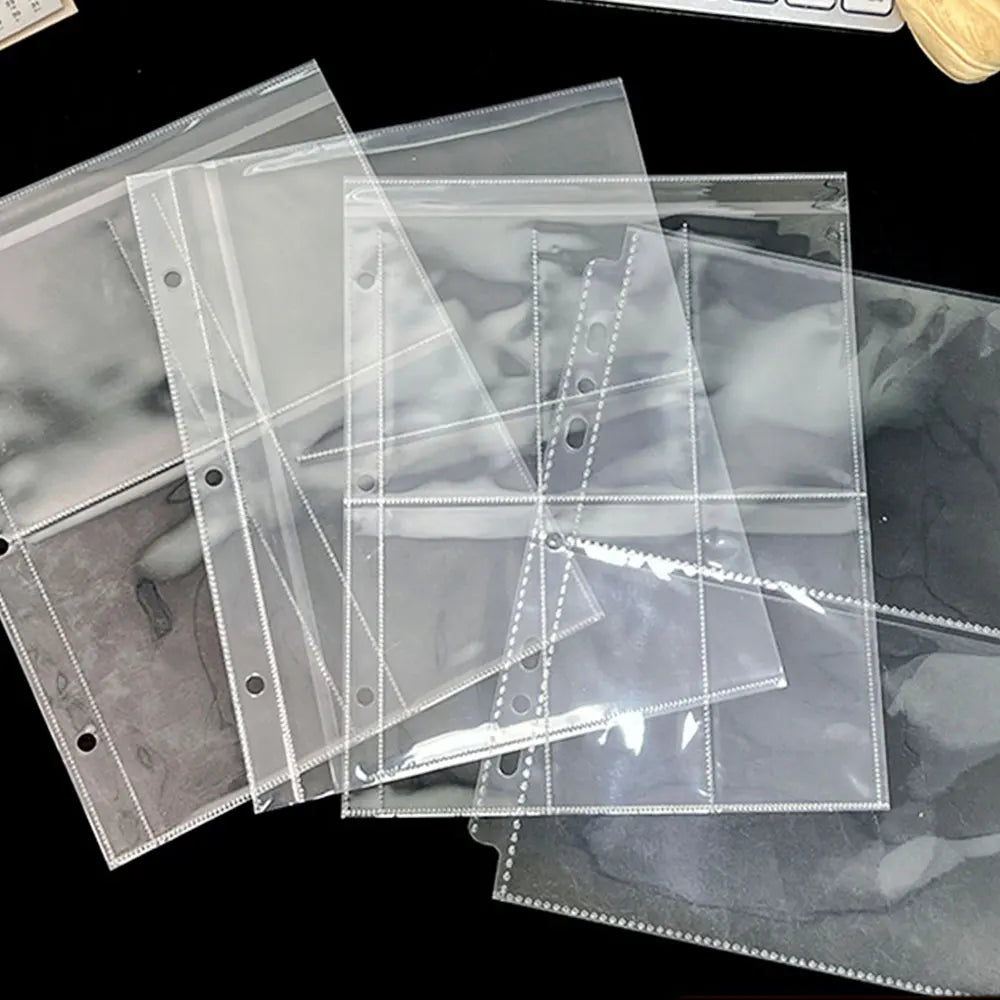 A5 3/7 Ring Binder Transparent Photo Album PP Inner Page Sleeves 1/2/4/6-Grid DIY Photocard Collect Book For 3 4 5 6 7 Inch Card