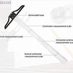 （CC22）T Square Ruler 45/60/70/80cm Plastic Drafting Ruler Removable T Head Drawing Drafting Tool Design Art Supplies