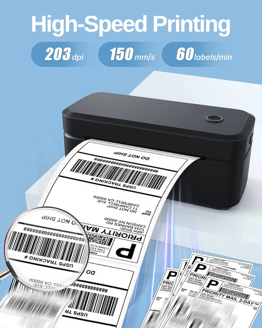 Marklife X4 Thermal Label Printer Portable Printer for 4x6 Mailing Packages Printing Bluetooth & Automatic Label Recognition