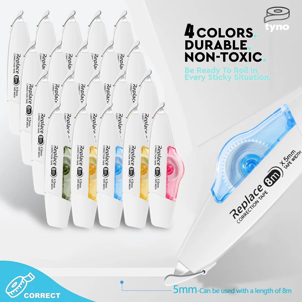 1Pcs 8m*5mm Correction Tape Transparent Student Kawaii Tape Cute Modification Corrector Tape Office School Stationery Supplies