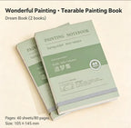 40sheet Tearable Drawing Notebook Sketchbook Handbook 250gsm Paper Mini Book for Watercolor Acrylic Marker Pen Gouache