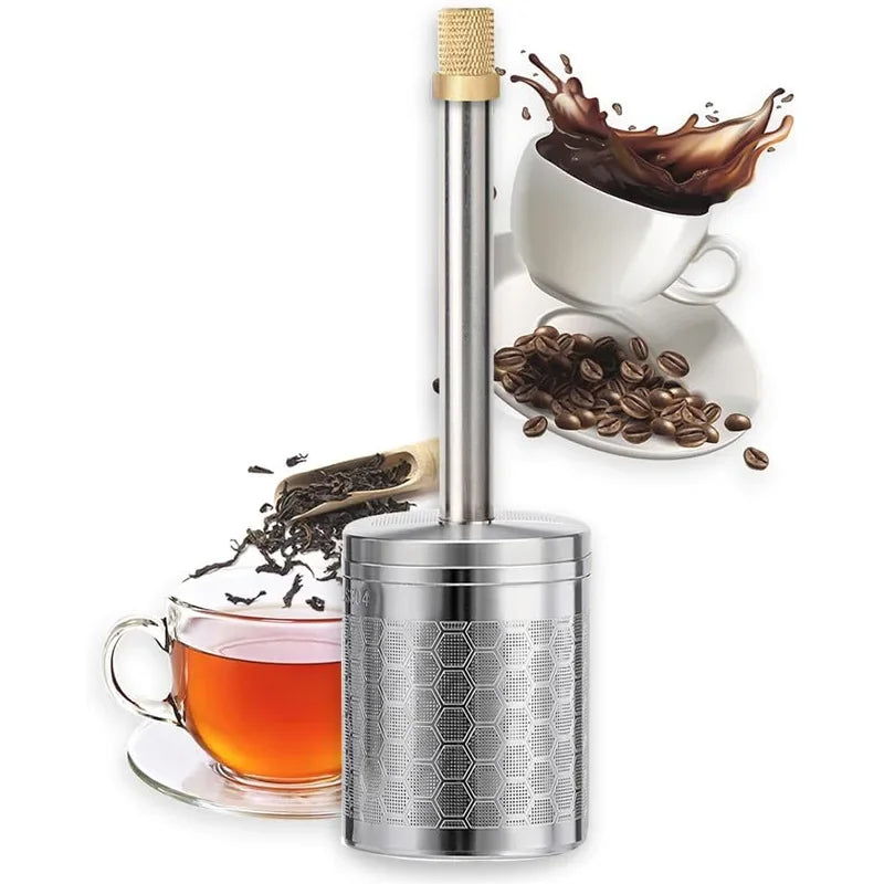 Portable Press Release Coffee Tea Mixer Reusable Bar Tool for Restaurants Kitchens Bars Travel Stirrer