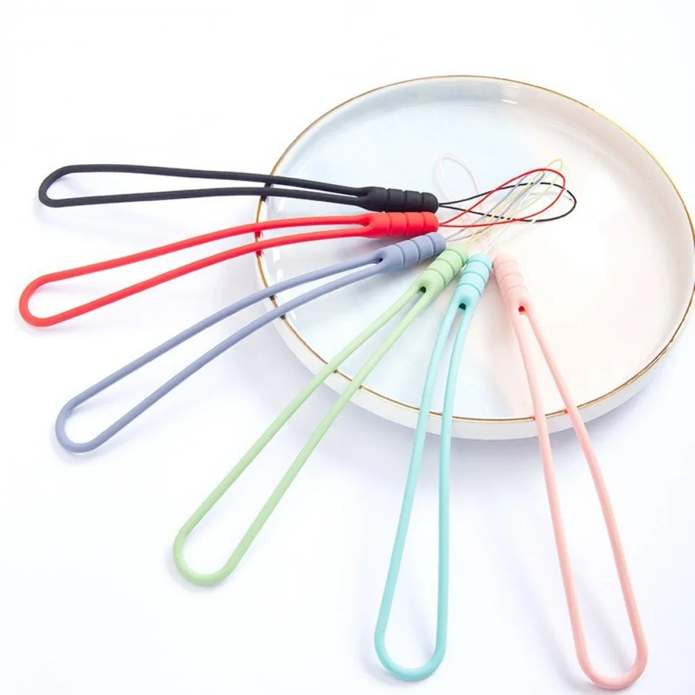 5PCS Silicone Phone Strap Portable Hand Wrist Lanyard Chain for IPhone Xiaomi Samsung Universal Phone Anti-Lost Ropes