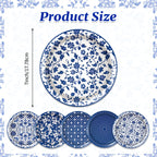 Blue and White Porcelain Paper Plates Napkins,Tableware For Birthday Decoration Wedding Decoration,Table Decor Party Supplies