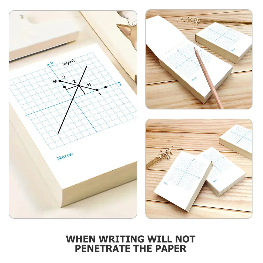 4 Books Number Practice Notebooks Dual Use for Math Exercises Graph Sheet Drawing Papers Xy Coordinate Notepad Math