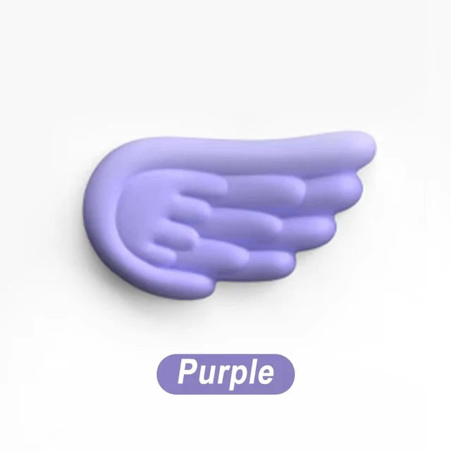 Angel Wings Shaped Keyboard Mouse Wrist Rest Memory Foam Anti-slip Silicone Ergonomic Wrist Guard Table Mat Mouse Pad For Laptop