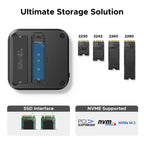 UGREEN USB HUB Docking Station for Mac Mini M4 M4 Pro M.2 NVMe SSD 8TB Max 10Gbps USB-A&C Ports SD&TF 170MB/s USB Splitter Dock
