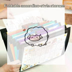 File Organizer Folder Hanging Long Size Bond Paper Wall-Mounted Rainbow Classification Large Capacity Office Folder