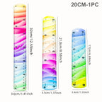 1pcs Rainbow Gradient Flexible Ruler, Unbreakable Soft Straight Ruler for Students, Artists, Home Office Daily Measuring Tools