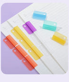 5pcs Plastic Index Clip Colorful Multi-function Bookmark Clip Transparent File Classification File Classification Clamp