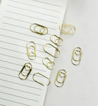 10pcs Mini Metal Paperclip Bookmark Binder Marking Paper Clips School Office Accessories