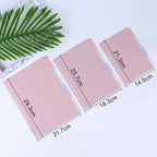 Notebook 4-color Plastic Pp Classification Page B5 Workbook Partition Page A5 Loose-leaf Coil Book Index Tab
