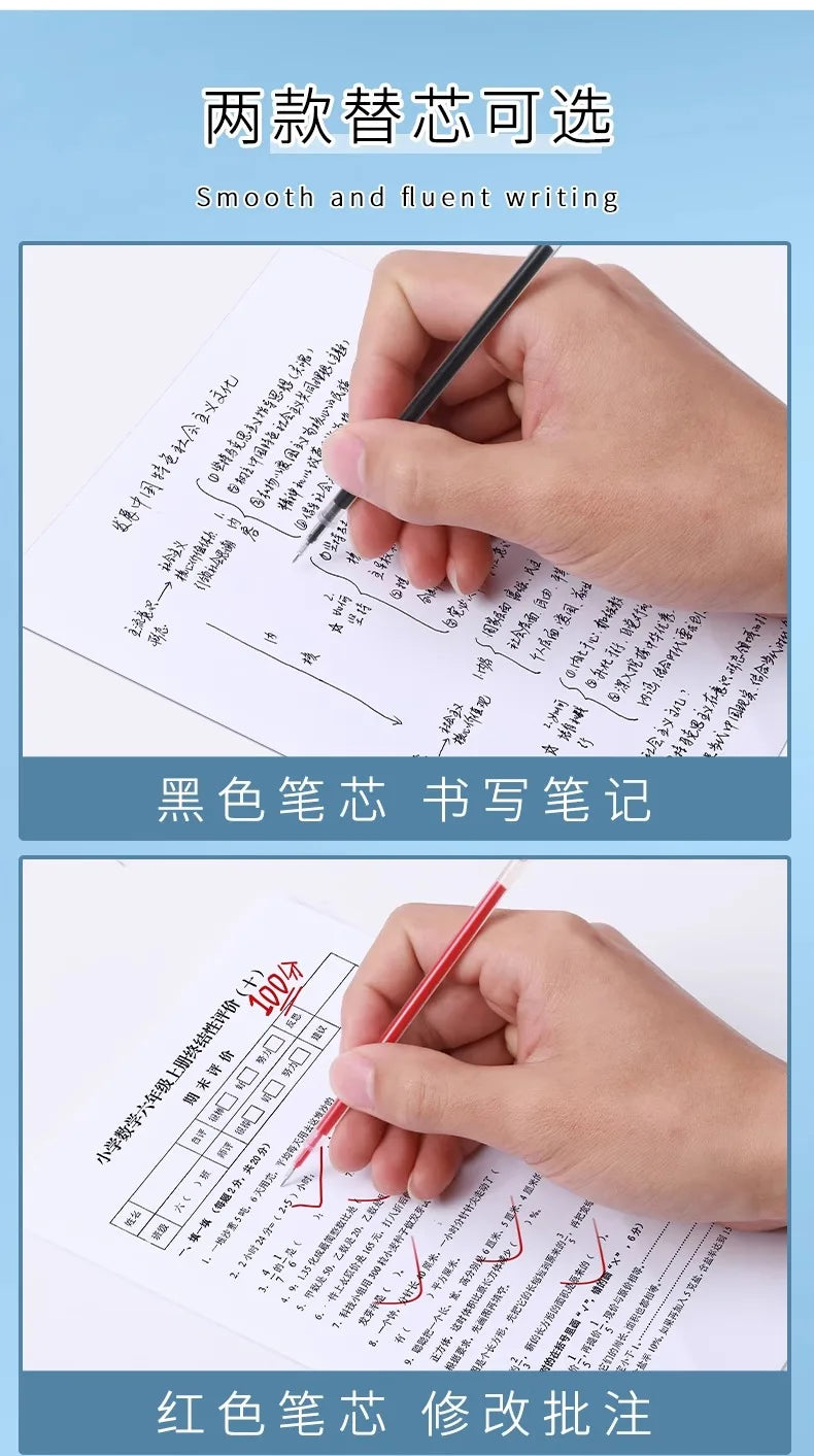 M&G 0.2mm ultra-fine gel pen; student-use ultra-fine needle pen; financial note-taking signature pen,illable, black