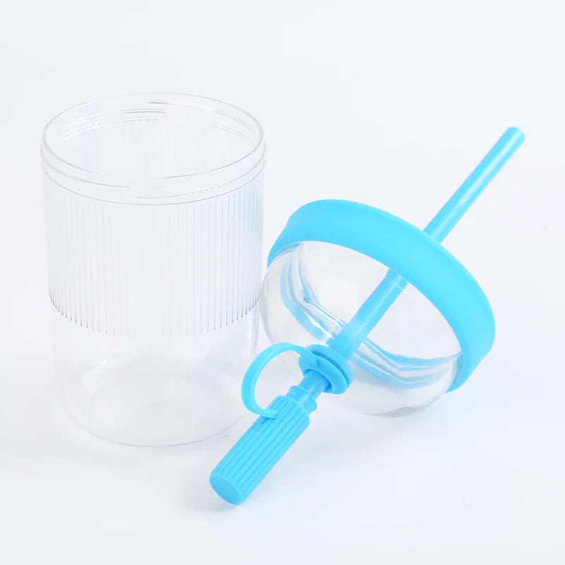540ML Large Capacity Reusable Tritan Material Milk Tea Juice Cold Drink Straw Cup Unisex Portable Transparent Plastic Coffee Cup