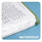 HUAJIE A4 Transparent Accordion File Bag, Waterproof Snap Folder for Students, Large Capacity Handheld Document Organizer