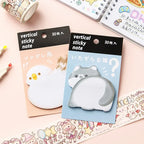 Cute Cartoon Animal Ass Sticky Notes 30Sheets Rabbit Dog Cat Bird Hip Memo Pad Notepads Thick Paper School Office Stationery