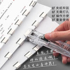 Reusable Metal Push Clip Staple Remover Paper Fixing Organizing Stapler Push Clamp Paper Binding File Office Stationary