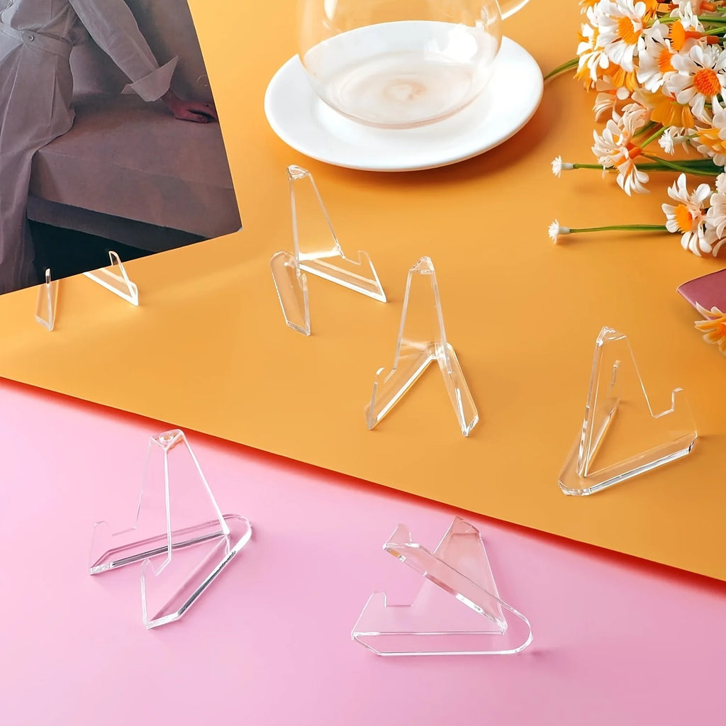 30pcs Clear Acrylic Display Stands - No Power Needed for Sports Cards & Graded Collections